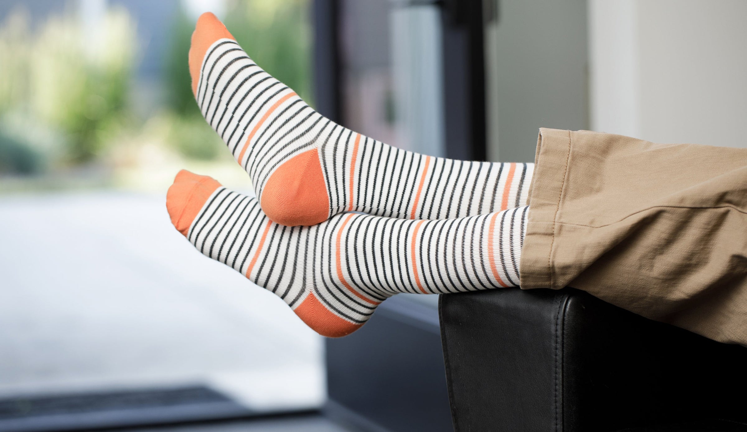 woman wearing compression socks