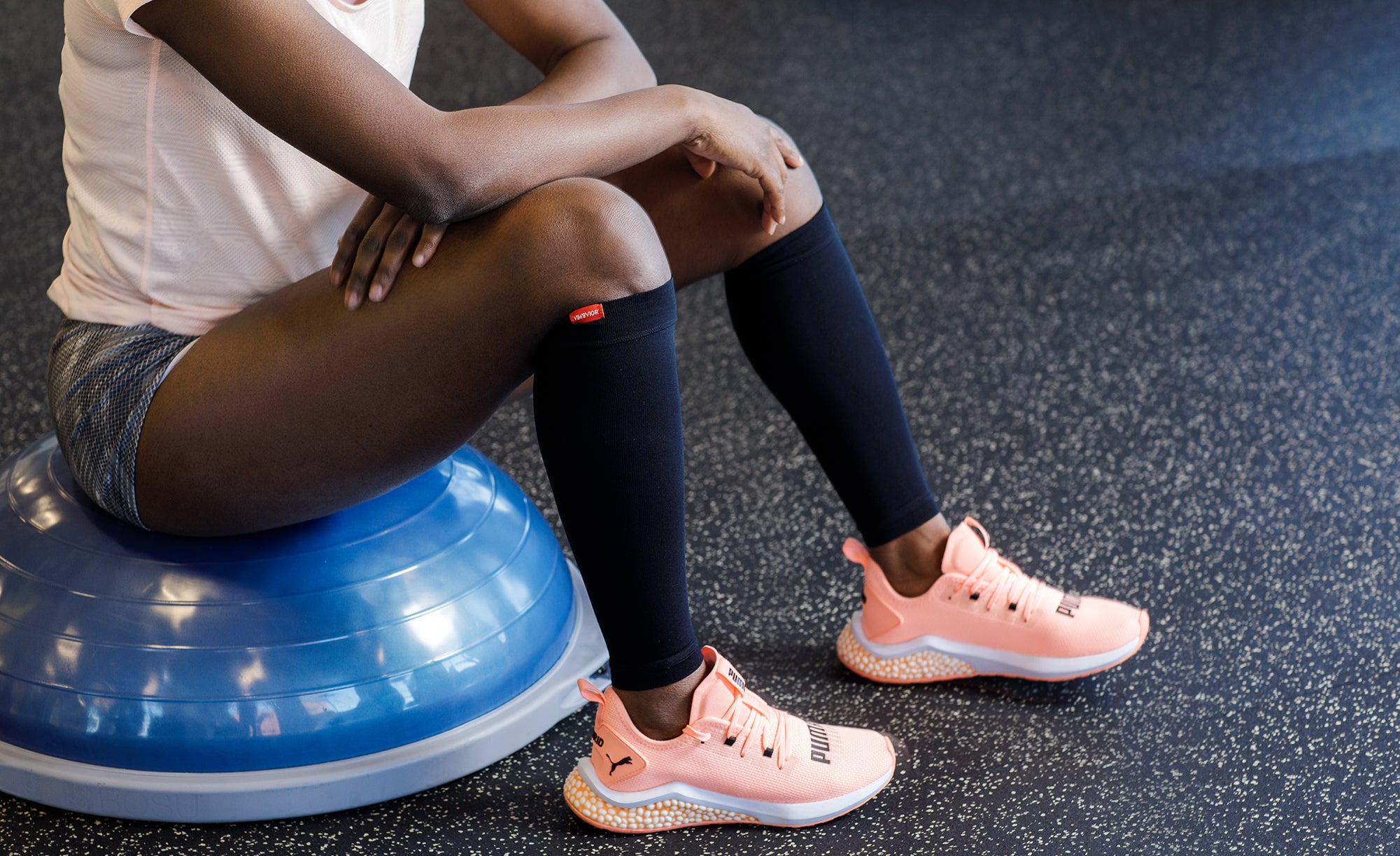 woman wearing Footless Compression Socks