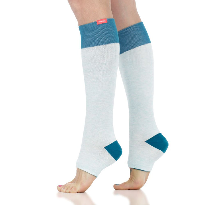 20-30 mmHg: Heathered Collection (Open Toe Cotton Compression Socks)