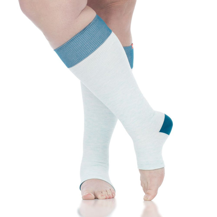 20-30 mmHg: Heathered Collection (Open Toe Cotton Compression Socks)
