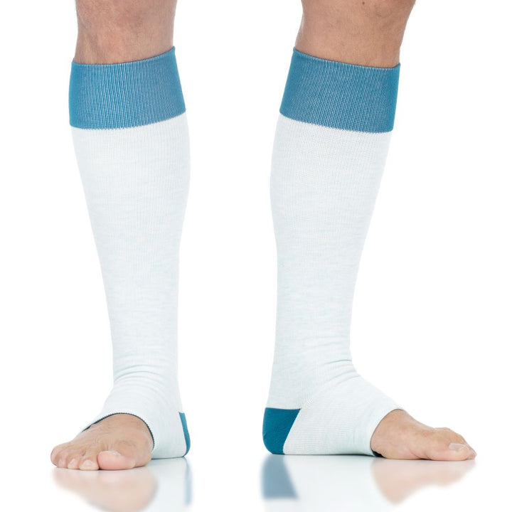 20-30 mmHg: Heathered Collection (Open Toe Cotton Compression Socks)