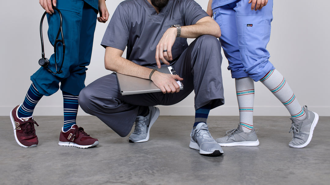 health workers wearing VIM & VIGR Compression Socks