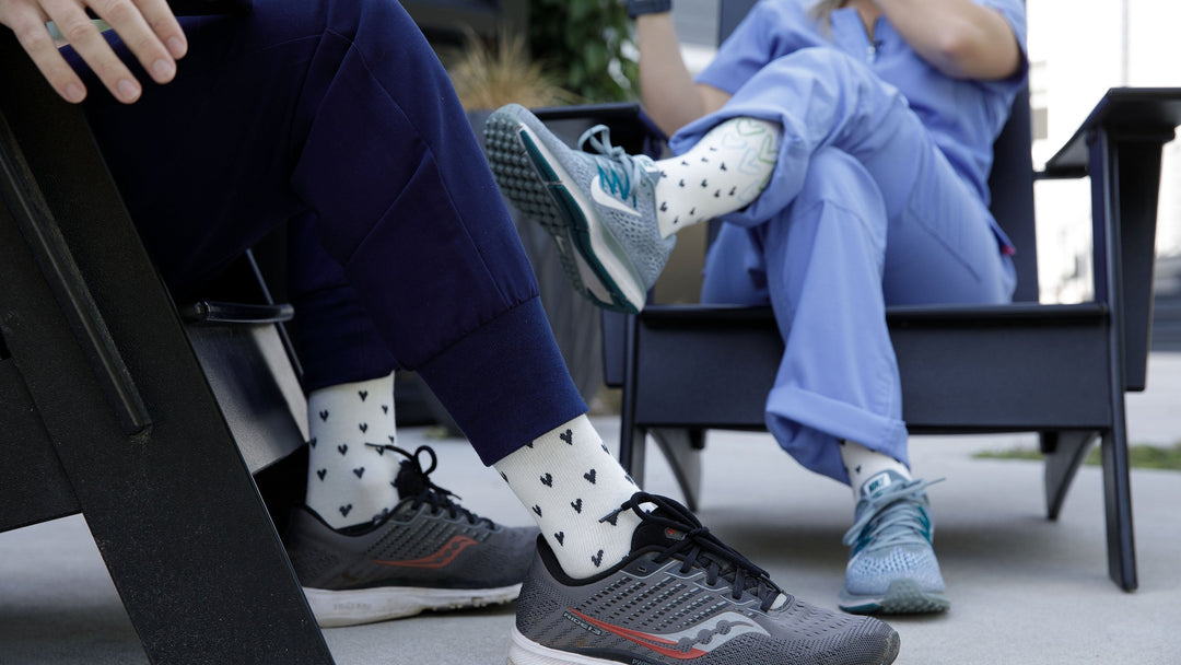 nurses wearing compression socks