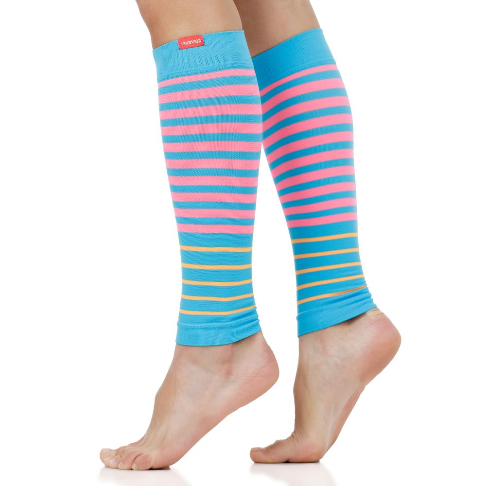 15 20 mmHg Compression Leg Sleeves Falling Stripe