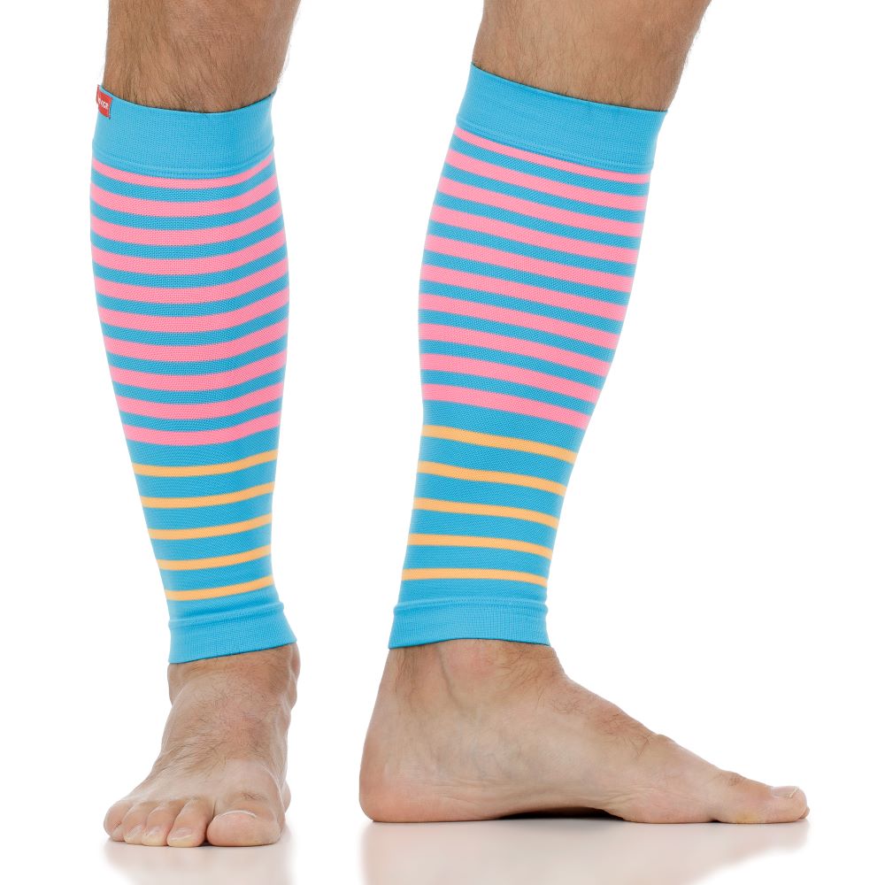 15-20 mmHg: Compression Leg Sleeves - Falling Stripe (Nylon)