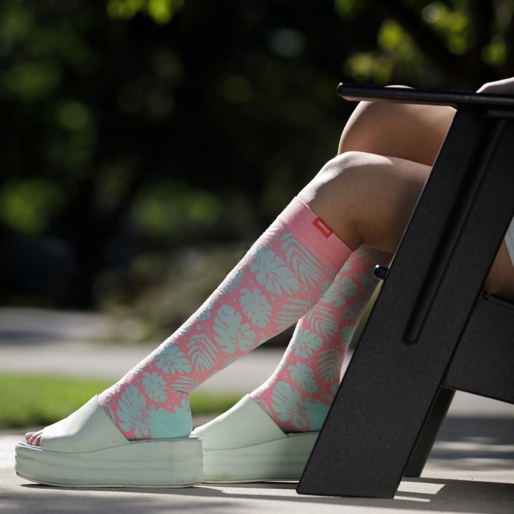 open toe compression socks