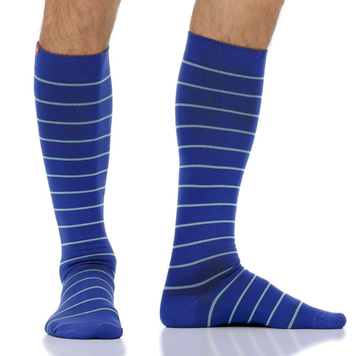 Nautical Stripe (Nylon - Seamless Toe Compression Socks)