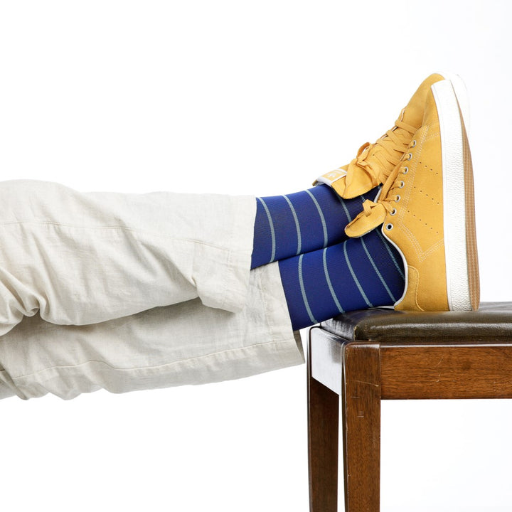 Nautical Stripe (Nylon - Seamless Toe Compression Socks)