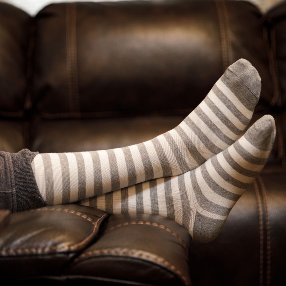 Parisian Stripe (Merino Wool Compression Socks)