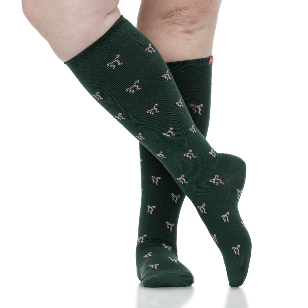 Petite Bows (Merino Wool Compression Socks)