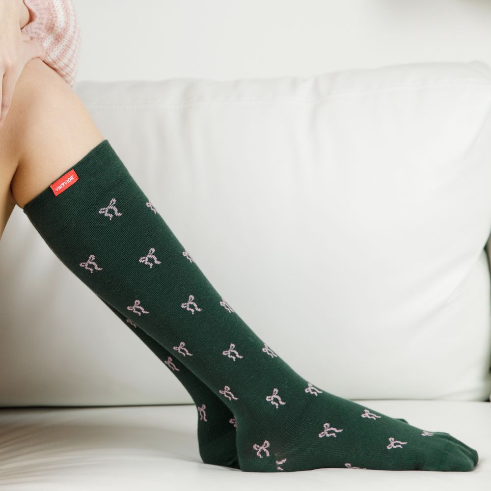 Petite Bows (Merino Wool Compression Socks)