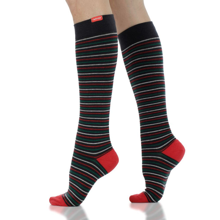 Pinstripe Black, Red, & Green (Cotton)