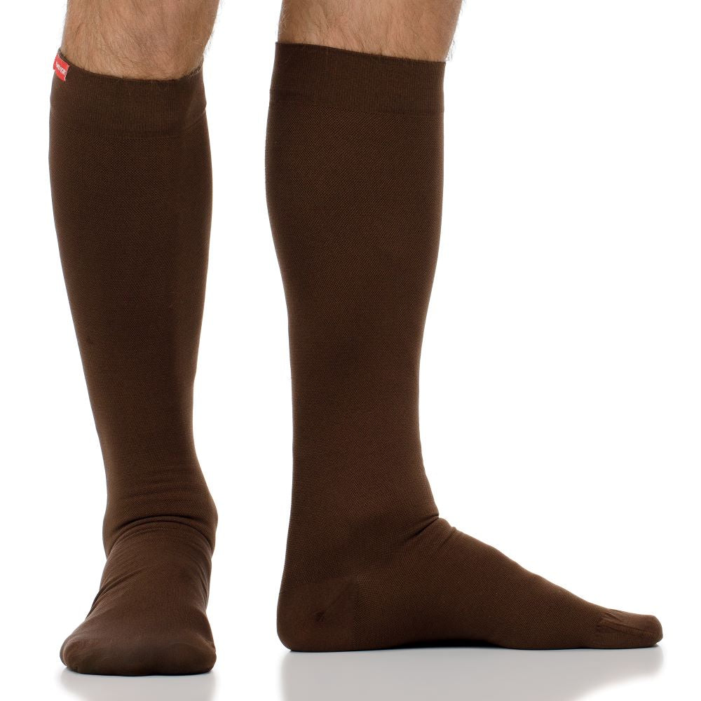 Solid (Moisture-Wick Nylon Compression Socks)