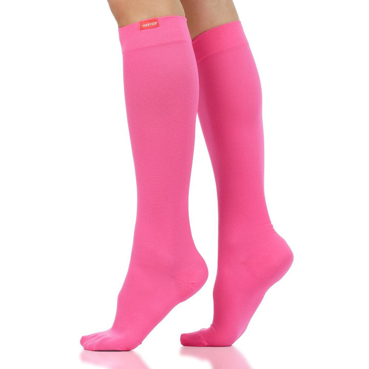 Solid (Moisture-Wick Nylon Compression Socks)