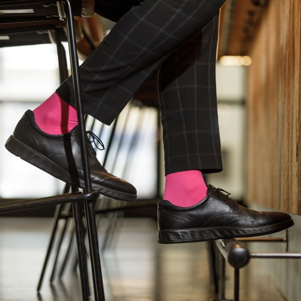 Solid (Moisture-Wick Nylon Compression Socks)