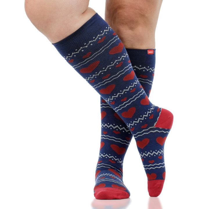 Sweetheart Stitch (Cotton Compression Socks)