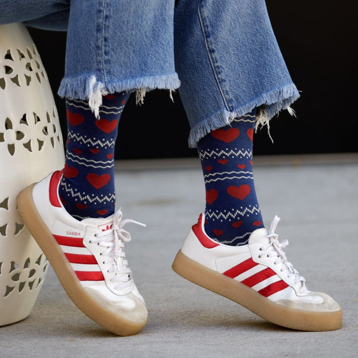 Sweetheart Stitch (Cotton Compression Socks)