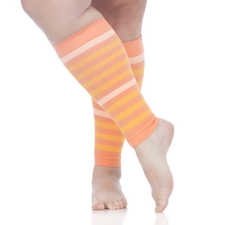 15-20 mmHg: Compression Leg Sleeves - Thick Stripe (Nylon)