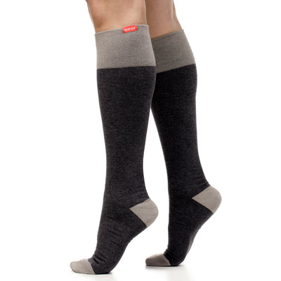 Cotton medical-grade 20-30 mmHg: Heathered Collection Grey (Cotton) compression socks for men & women
