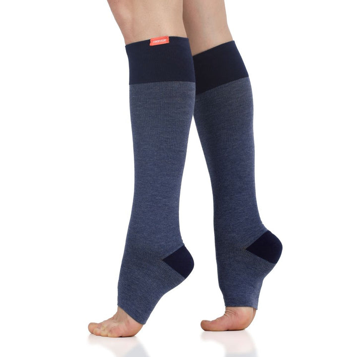 20-30 mmHg: Heathered Collection (Open Toe Sock - Cotton)