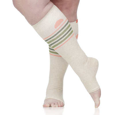 open-toe cotton compression socks
